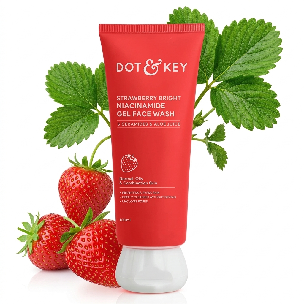 Dot & Key Strawberry Bright Niacinamide Gel Face Wash 100 ml